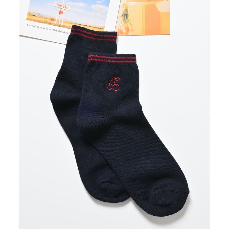 コン／チェリー | 靴下 ソックス ショート丈 | Honeys