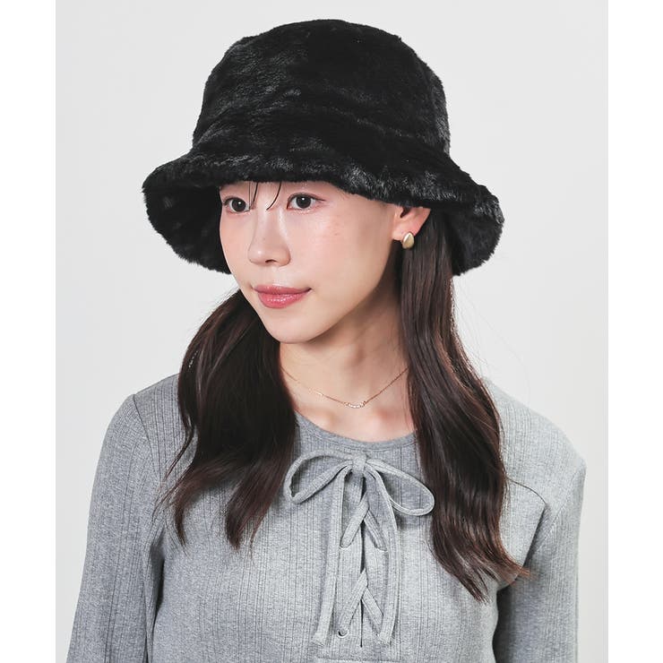 ブラック | 帽子 バケットハット サイズ調整 | Honeys