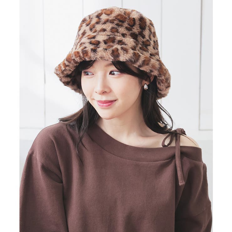 ヒョウ柄 | 帽子 バケットハット サイズ調整 | Honeys