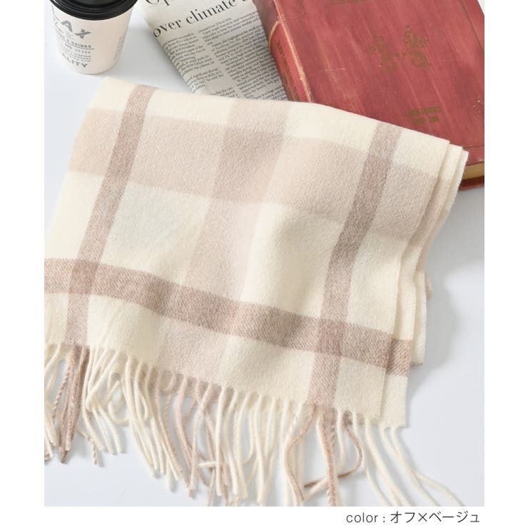 マフラー ウール チェック柄 | Honeys | 詳細画像5 