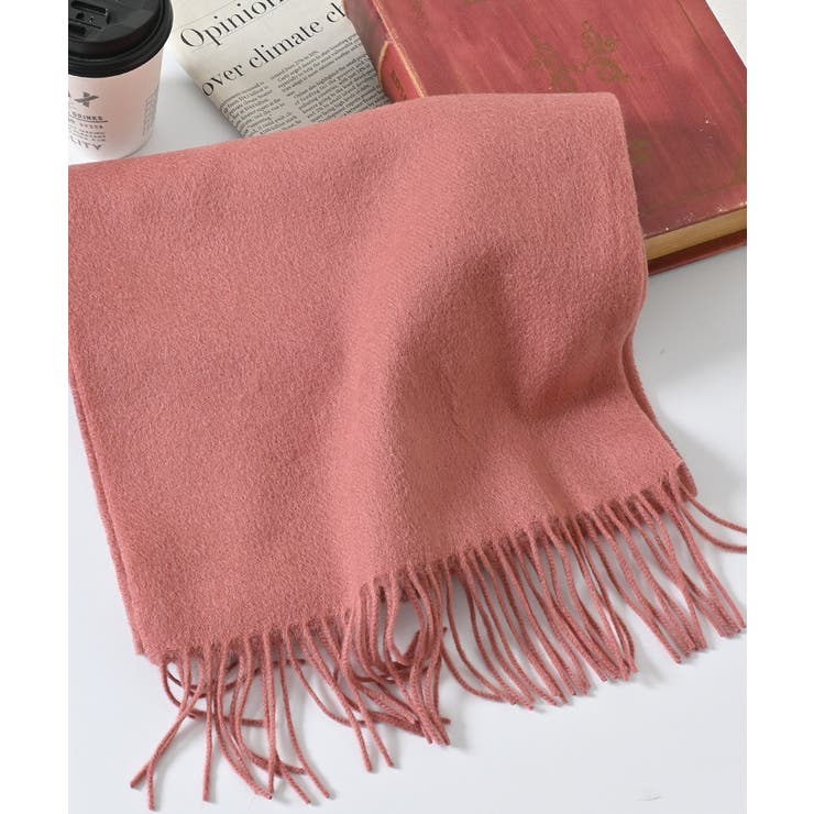 ピンク | マフラー ウール チェック柄 | Honeys