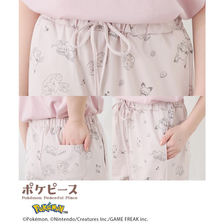 ルームパンツ ８分丈パンツ ポケモン | Honeys | 詳細画像16 