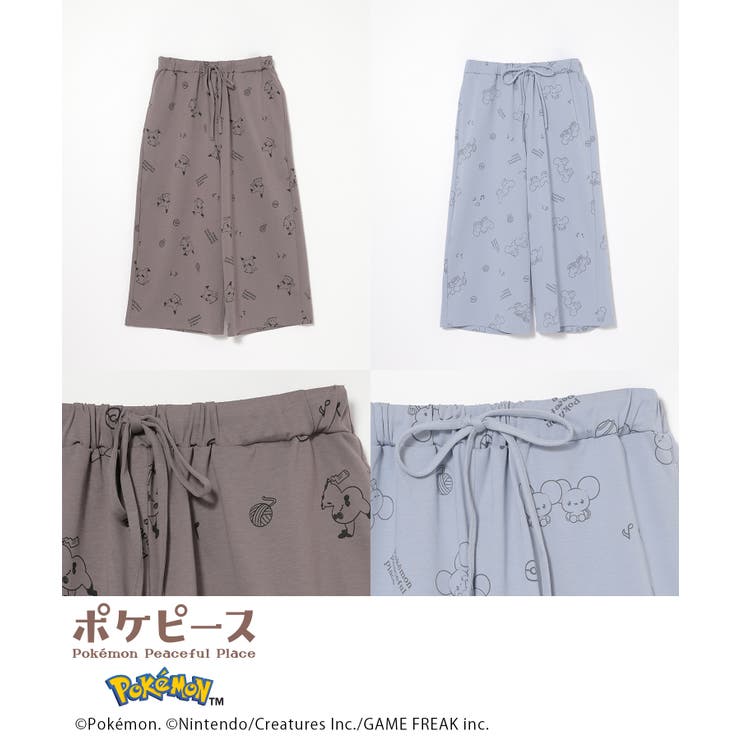 ルームパンツ ８分丈パンツ ポケモン | Honeys | 詳細画像9 