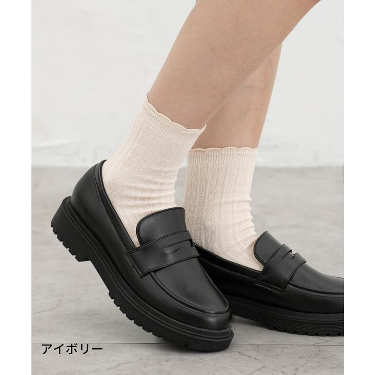 靴下 ソックス ケーブル編み | Honeys | 詳細画像12 
