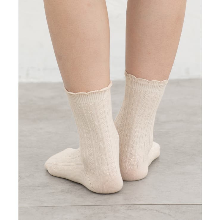 靴下 ソックス ケーブル編み | Honeys | 詳細画像14 