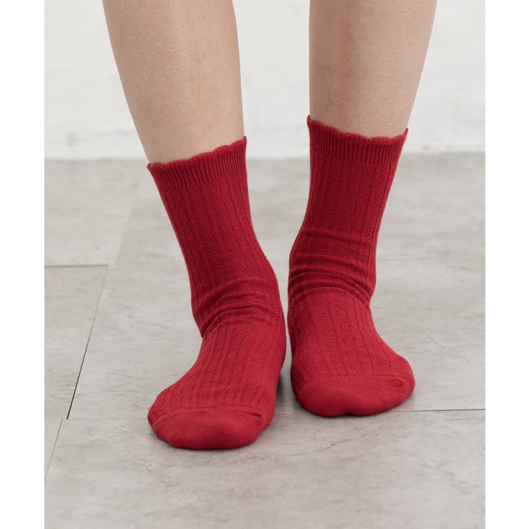 靴下 ソックス ケーブル編み | Honeys | 詳細画像7 