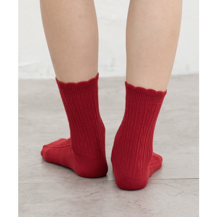 靴下 ソックス ケーブル編み | Honeys | 詳細画像8 