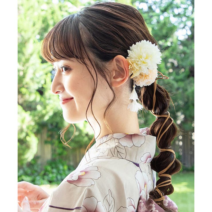 ●バレッタ☆ヘアクリップ　青ヘアピン　髪飾り　髪どめ　着物　和装　浴衣　韓国　夏