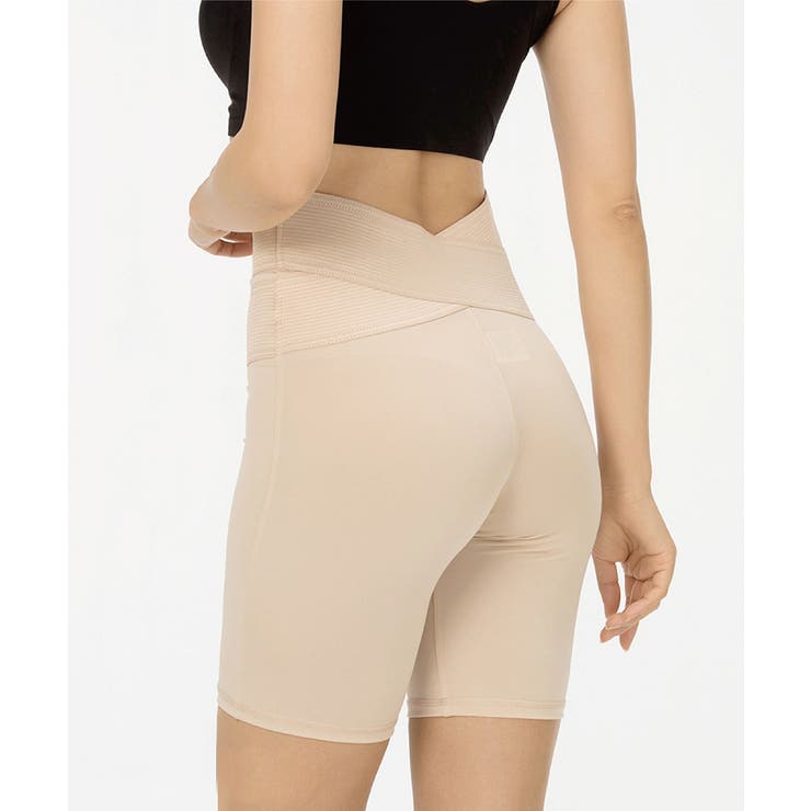 ベージュ | レギンス ３分丈 無地 | Honeys