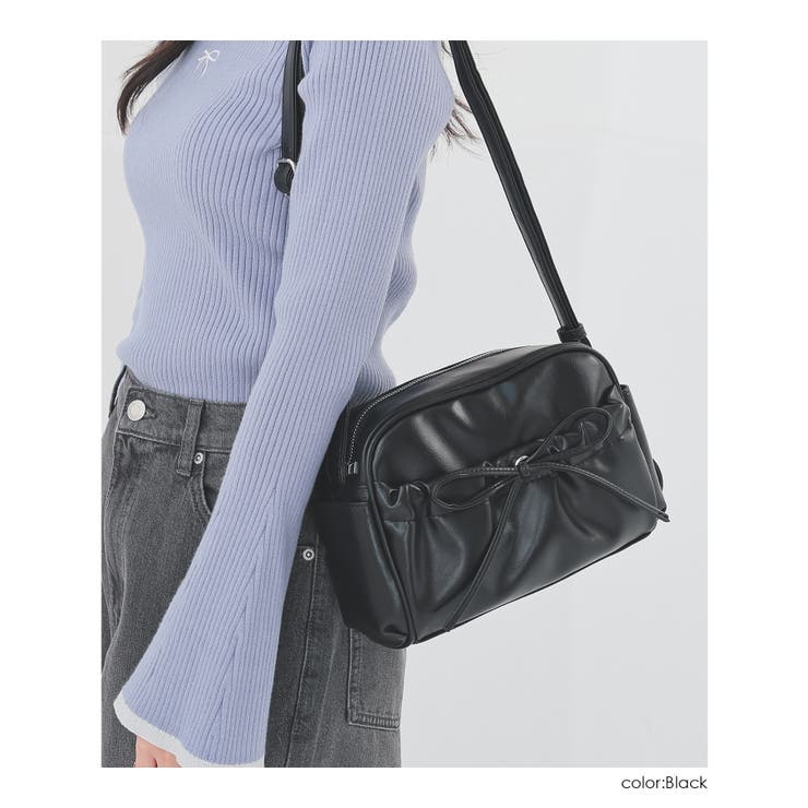 ショルダーバッグ ハートミラー付き リボン | Honeys | 詳細画像6 