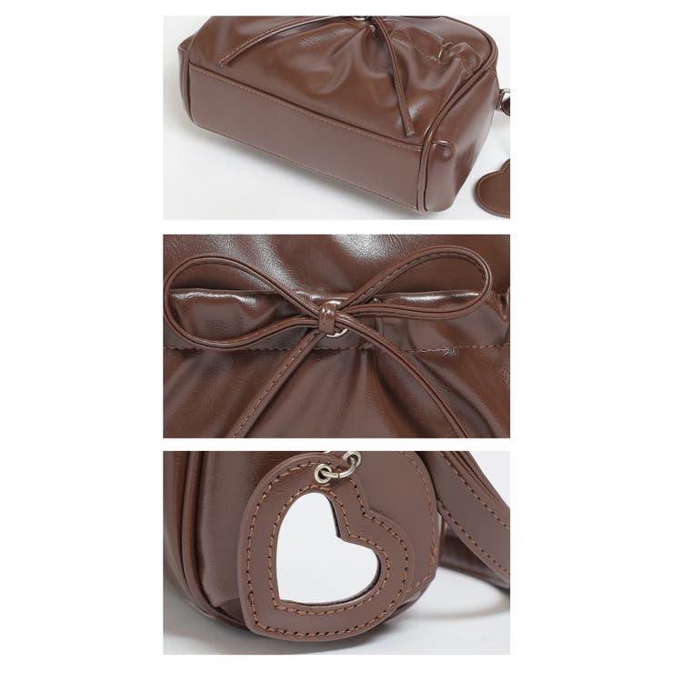 ショルダーバッグ ハートミラー付き リボン | Honeys | 詳細画像8 