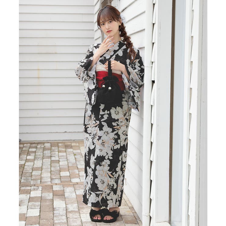クロ花柄 | 浴衣 ゆかた 2026浴衣 | Honeys