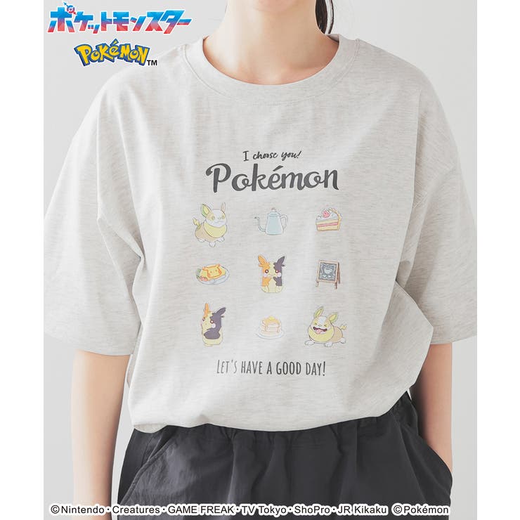 ポケモン　グレー | トップス Tシャツ 半袖Tシャツ | Honeys