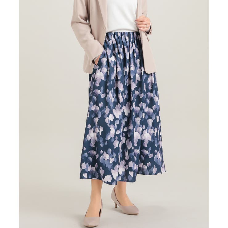 コン×アイボリー | ボトムス スカート ロングスカート | Honeys