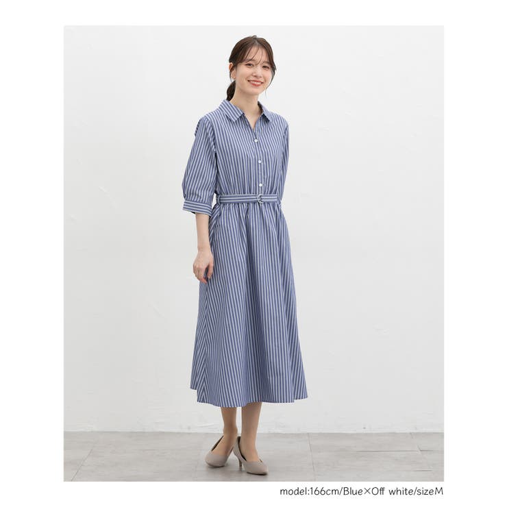 ワンピース シャツワンピース ロング丈 | Honeys | 詳細画像12 