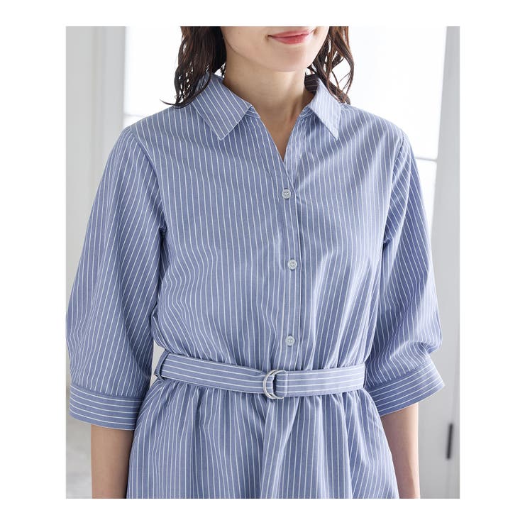 ワンピース シャツワンピース ロング丈 | Honeys | 詳細画像13 