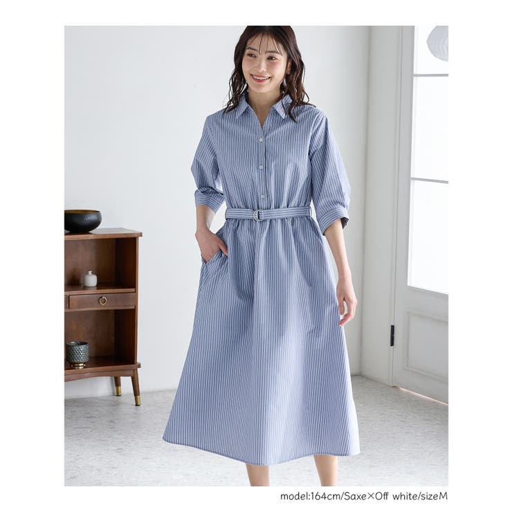 ワンピース シャツワンピース ロング丈 | Honeys | 詳細画像5 