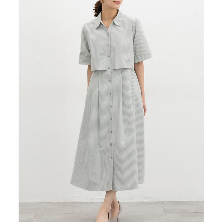 ミドリストライプ | ワンピース ロング丈 スタッフコラボ | Honeys