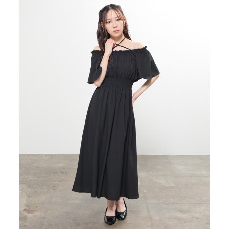 ワンピース 半袖 ロング丈 | Honeys | 詳細画像3 