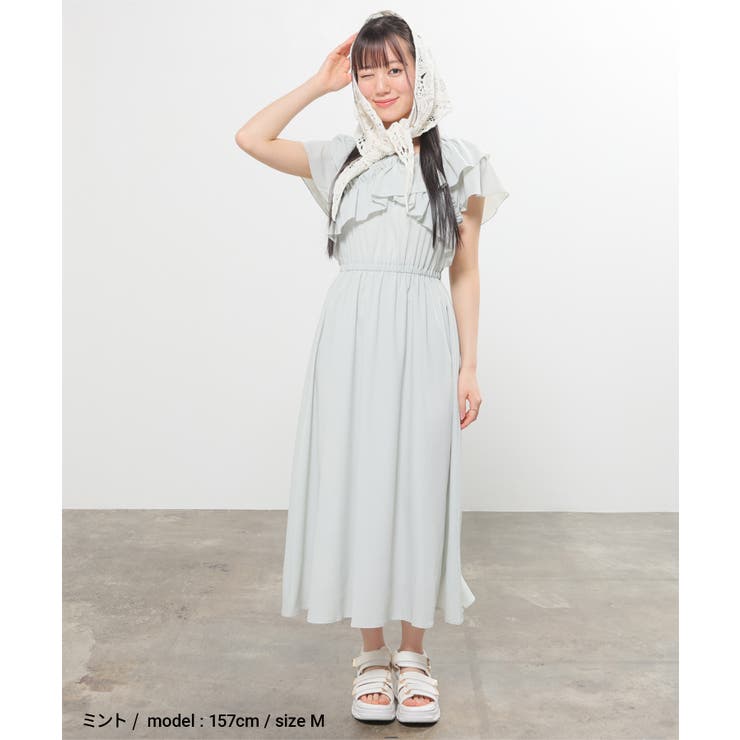 ワンピース 半袖 ロング丈 | Honeys | 詳細画像7 