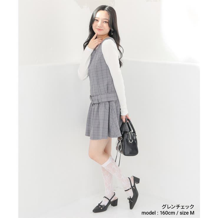 ワンピース ジャンスカ ノースリーブ | Honeys | 詳細画像4 