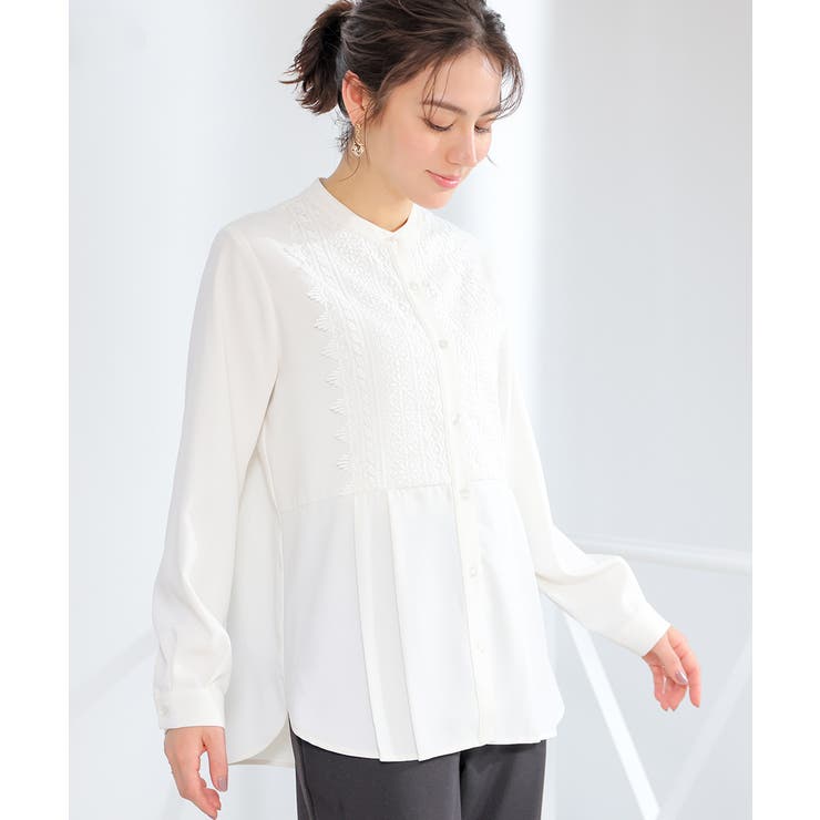 アイボリー | トップス ブラウス 長袖 | Honeys