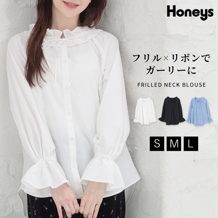 トップス ブラウス 長袖 | Honeys | 詳細画像1 