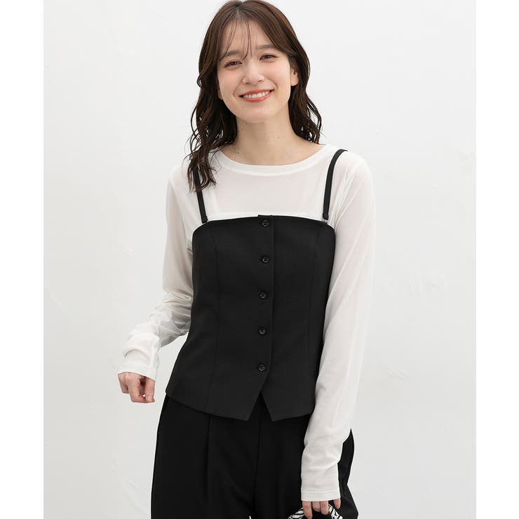 ブラック | トップス ビスチェ ブラウス | Honeys