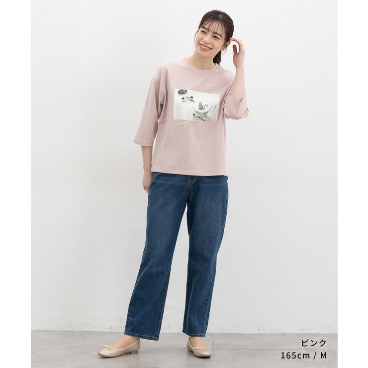 トップス Tシャツ ７分袖Tシャツ | Honeys | 詳細画像9 