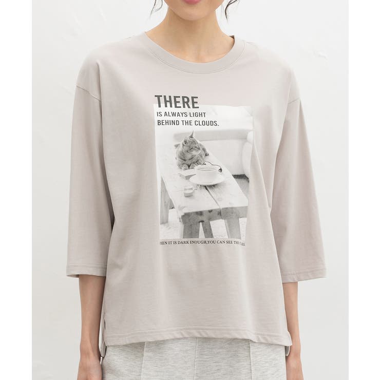 グレージュ | トップス Tシャツ ７分袖Tシャツ | Honeys