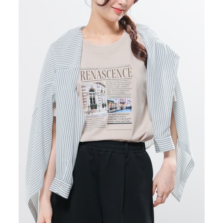 ベージュ | トップス Tシャツ 半袖Tシャツ | Honeys