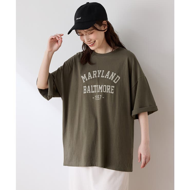カーキ | トップス カットソー コットン | Honeys