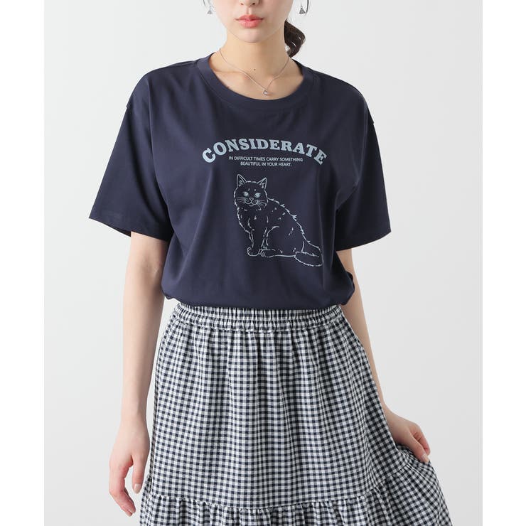 ネイビー | トップス Tシャツ 半袖Tシャツ | Honeys