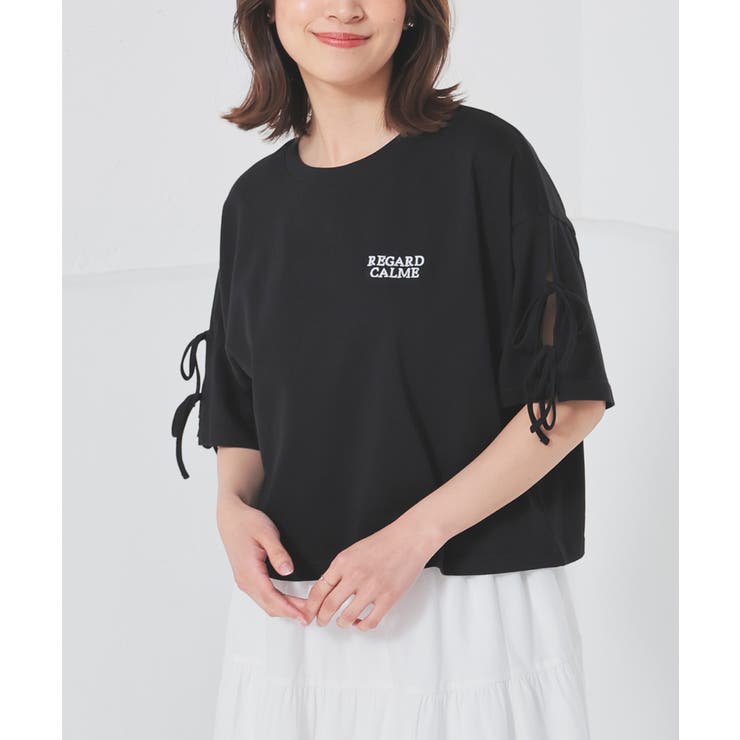 ブラック | 【ハニーズ】トップス Tシャツ 半袖Tシャツ | Honeys