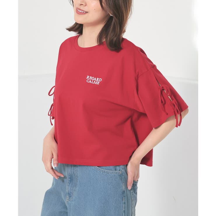 レッド | 【ハニーズ】トップス Tシャツ 半袖Tシャツ | Honeys