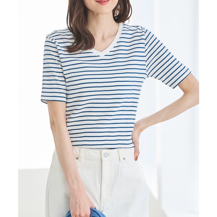 オフ×ブルー | 【ハニーズ】トップス Tシャツ 半袖Tシャツ | Honeys