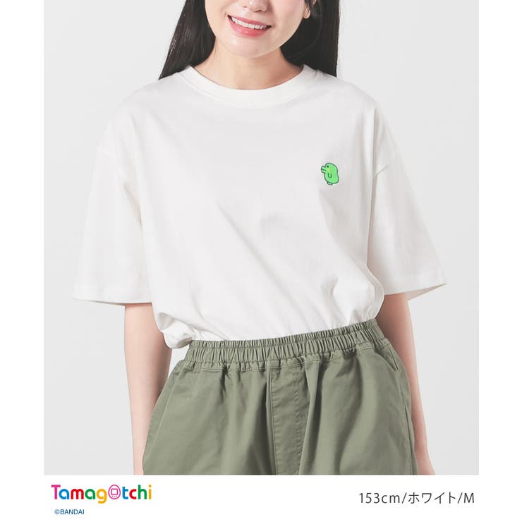 ビーナス　ビーナス Vネック 半袖 プリント＆刺繍 Tシャツ one by one BY HAND ブランド （返品交換ギフト包装不可）カットソー レディース 9号 Mサイズ トップス Tシャツ 半袖Tシャツ[品番：HNSW0011200]｜Honeys