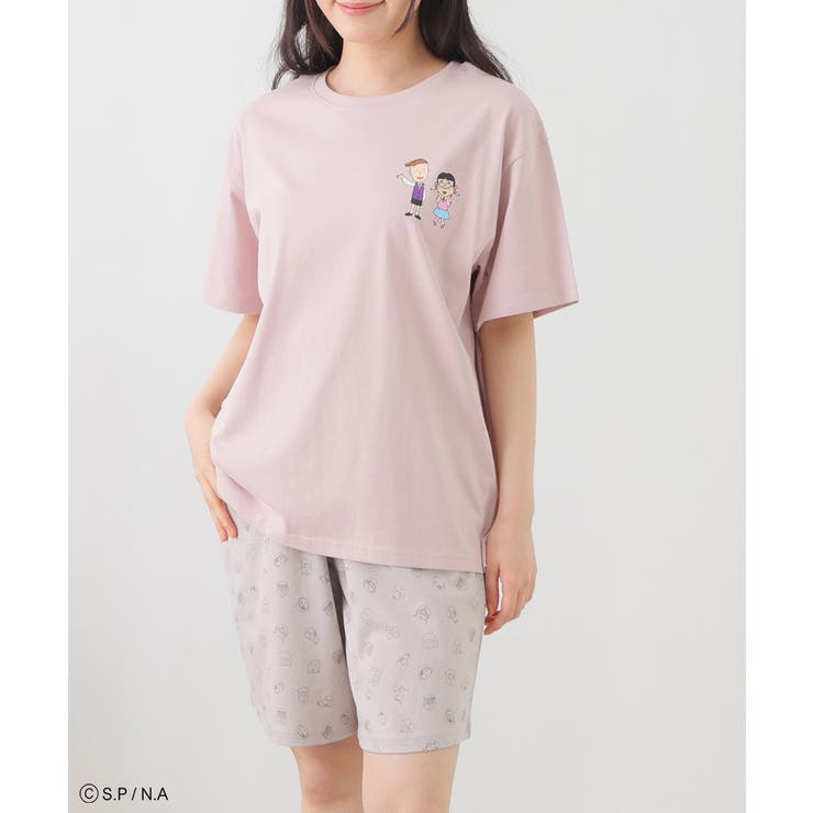 ピンク×グレー | ルームウェア 部屋着 ちびまる子ちゃん | Honeys