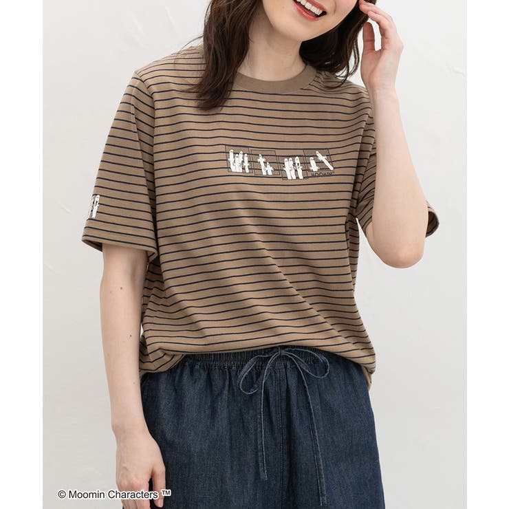 モカ×ネイビー | トップス Tシャツ 半袖Tシャツ | Honeys