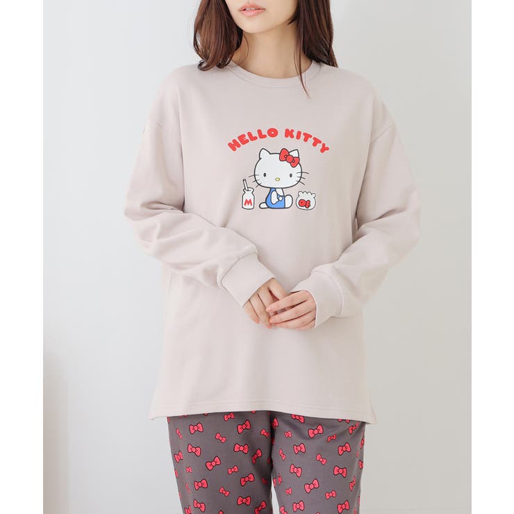 アイボリー×グレー | ルームウェア 部屋着 ハローキティ | Honeys