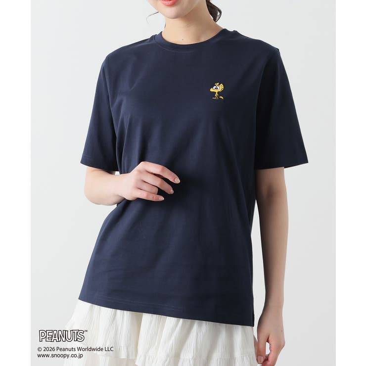ネイビー | トップス カットソー 半袖 | Honeys