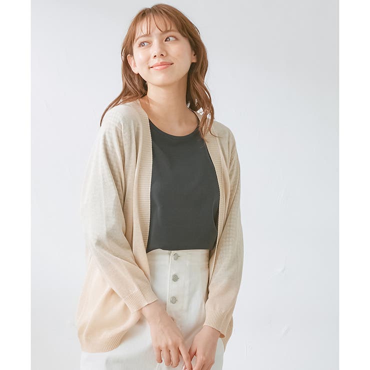 ベージュＭｉｘ | 【ハニーズ】トップス カーディガン 8分袖 | Honeys