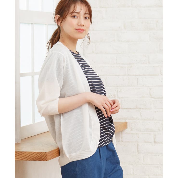 トップス カーディガン 8分袖[品番：HNSW0005252]｜Honeys（ハニーズ