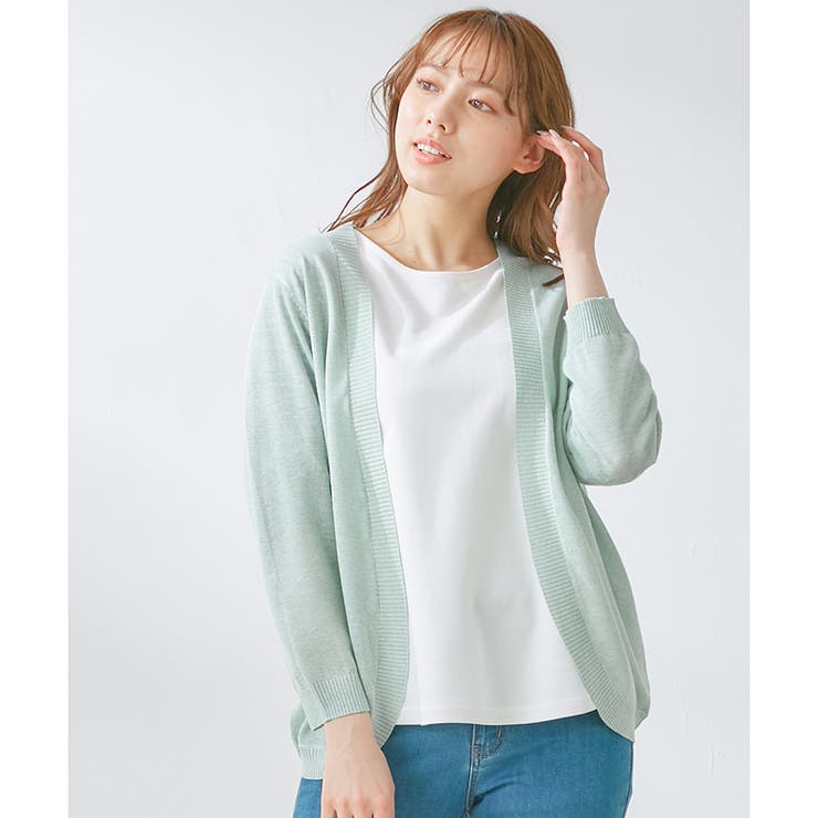 グリーンＭｉｘ | 【ハニーズ】トップス カーディガン 8分袖 | Honeys