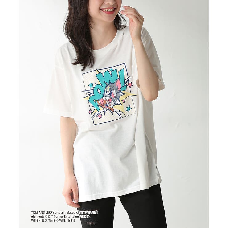 トップス Tシャツ半袖 イラスト プリント 品番 Hnsw Honeys ハニーズ のレディースファッション通販 Shoplist ショップリスト