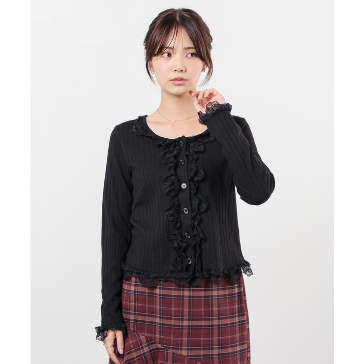 ブラック | トップス カーディガン 長袖 | Honeys