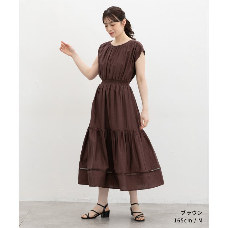ワンピース ノースリーブ ロング丈 | Honeys | 詳細画像10 