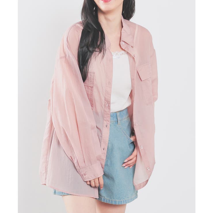 ピンク | トップス シアーシャツ シャツ | Honeys