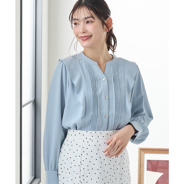 ブルー | 【WEB限定】トップス ブラウス 長袖 | Honeys