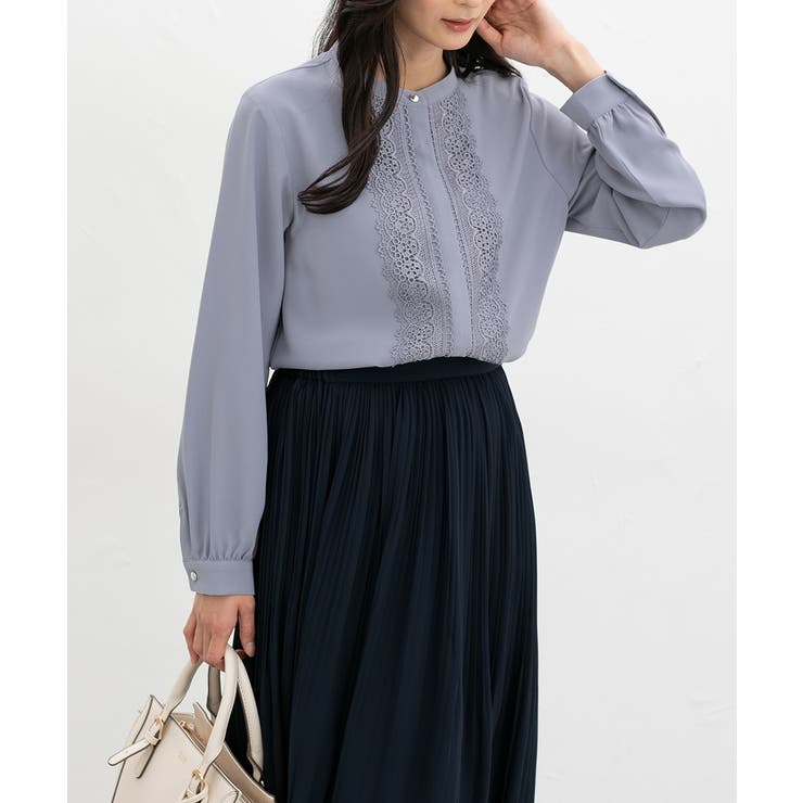 サックス | トップス ブラウス 長袖 | Honeys